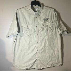 Columbia Tan Casual Button Down Shirt Lightweight
